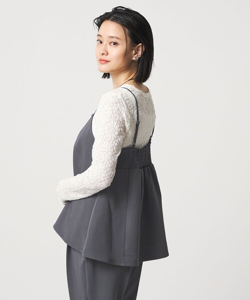 A DAY IN THE LIFE UNITED ARROWS(アデイインザライフユナイテッドアローズ)の「ツイルキャミ+パンツ ‐セットアイテム‐ <A DAY IN THE LIFE>(ワンピース・レディース・ブラック/ダークグレー/モカ・FREE)」の10枚目の写真