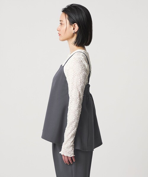 A DAY IN THE LIFE UNITED ARROWS(アデイインザライフユナイテッドアローズ)の「ツイルキャミ+パンツ ‐セットアイテム‐ <A DAY IN THE LIFE>(ワンピース・レディース・ブラック/ダークグレー/モカ・FREE)」の14枚目の写真