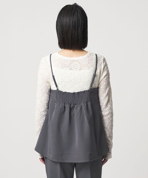 A DAY IN THE LIFE UNITED ARROWS(アデイインザライフユナイテッドアローズ)の「ツイルキャミ+パンツ ‐セットアイテム‐ <A DAY IN THE LIFE>(ワンピース・レディース・ブラック/ダークグレー/モカ・FREE)」の15枚目の写真