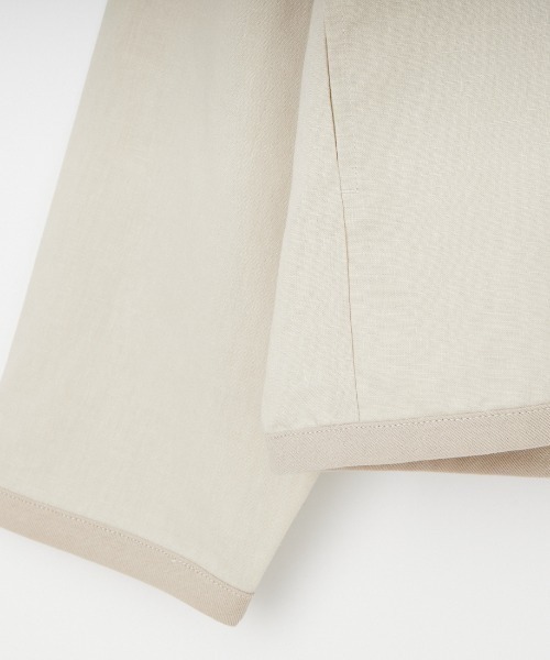 DANTON（ダントン）の「[DANTON/ダントン] Vネック リネンシャツカーディガン（シャツ/ブラウス・レディース・グレイッシュベージュ/ブラック/ピンク・40/42）」の7枚目の写真