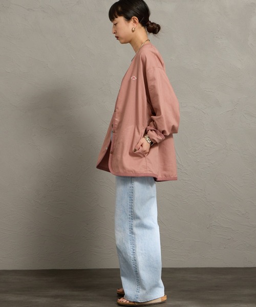 DANTON（ダントン）の「[DANTON/ダントン] Vネック リネンシャツカーディガン（シャツ/ブラウス・レディース・グレイッシュベージュ/ブラック/ピンク・40/42）」の18枚目の写真