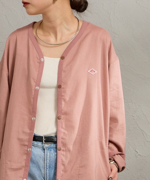 DANTON（ダントン）の「[DANTON/ダントン] Vネック リネンシャツカーディガン（シャツ/ブラウス・レディース・グレイッシュベージュ/ブラック/ピンク・40/42）」の20枚目の写真