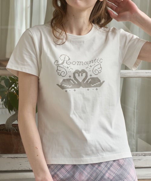 Birthday room(バースデイルーム)の「ロマンティックグラフィックT/Romantic Graphic T-shirt(Tシャツ/カットソー・レディース・ピンク/ライトブルー/グレー/ネイビー・FREE)」の2枚目の写真