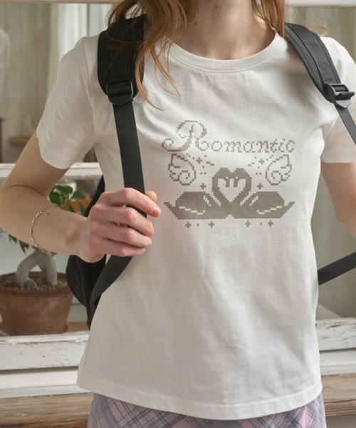 Birthday room(バースデイルーム)の「ロマンティックグラフィックT/Romantic Graphic T-shirt(Tシャツ/カットソー・レディース・ピンク/ライトブルー/グレー/ネイビー・FREE)」の7枚目の写真