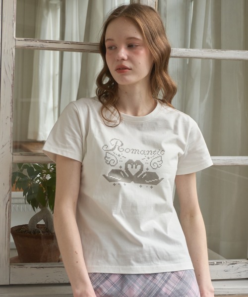 Birthday room(バースデイルーム)の「ロマンティックグラフィックT/Romantic Graphic T-shirt(Tシャツ/カットソー・レディース・ピンク/ライトブルー/グレー/ネイビー・FREE)」の8枚目の写真