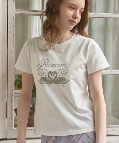 Birthday room(バースデイルーム)の「ロマンティックグラフィックT/Romantic Graphic T-shirt(Tシャツ/カットソー・レディース・ピンク/ライトブルー/グレー/ネイビー・FREE)」の10枚目の写真