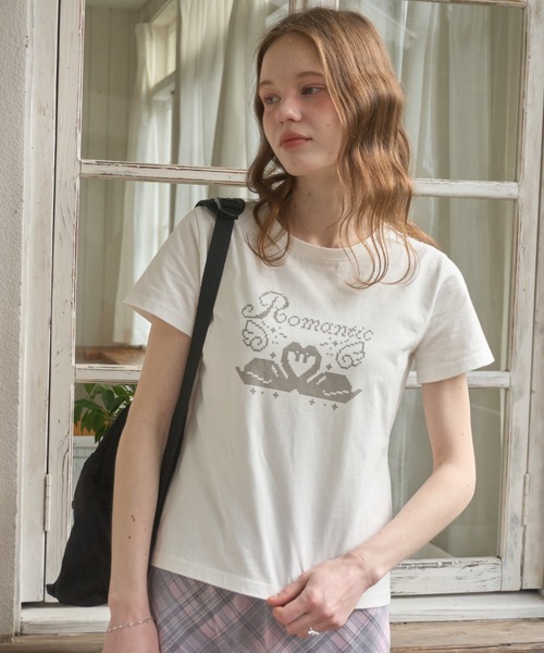 Birthday room(バースデイルーム)の「ロマンティックグラフィックT/Romantic Graphic T-shirt(Tシャツ/カットソー・レディース・ピンク/ライトブルー/グレー/ネイビー・FREE)」の13枚目の写真