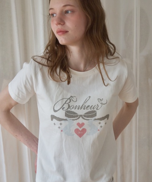 Birthday room(バースデイルーム)の「ロマンティックグラフィックT/Romantic Graphic T-shirt(Tシャツ/カットソー・レディース・ピンク/ライトブルー/グレー/ネイビー・FREE)」の17枚目の写真