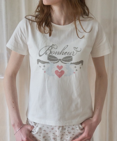 Birthday room(バースデイルーム)の「ロマンティックグラフィックT/Romantic Graphic T-shirt(Tシャツ/カットソー・レディース・ピンク/ライトブルー/グレー/ネイビー・FREE)」の18枚目の写真