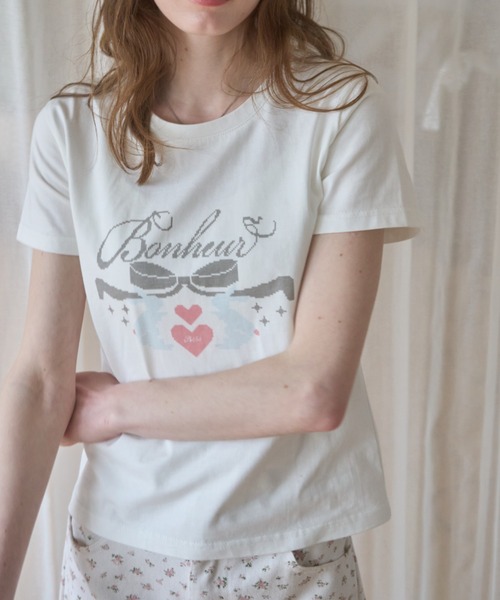 Birthday room(バースデイルーム)の「ロマンティックグラフィックT/Romantic Graphic T-shirt(Tシャツ/カットソー・レディース・ピンク/ライトブルー/グレー/ネイビー・FREE)」の20枚目の写真