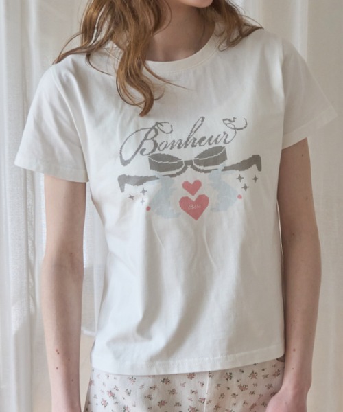 Birthday room(バースデイルーム)の「ロマンティックグラフィックT/Romantic Graphic T-shirt(Tシャツ/カットソー・レディース・ピンク/ライトブルー/グレー/ネイビー・FREE)」の21枚目の写真