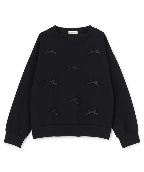 Lycee mine（リセマイン）の「【スクール対応】【パフスウェット】リボンプルオーバー（スウェット・キッズ・ブラック/サックスブルー/アイボリー・100cm/130cm/120cm/140cm/150cm/110cm）」の15枚目の写真