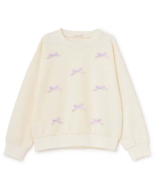 Lycee mine（リセマイン）の「【スクール対応】【パフスウェット】リボンプルオーバー（スウェット・キッズ・ブラック/サックスブルー/アイボリー・100cm/130cm/120cm/140cm/150cm/110cm）」の16枚目の写真