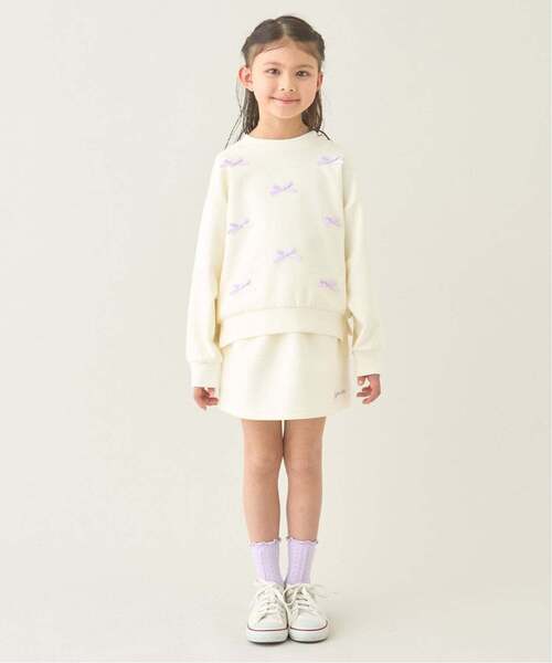 Lycee mine（リセマイン）の「【スクール対応】【パフスウェット】リボンプルオーバー（スウェット・キッズ・ブラック/サックスブルー/アイボリー・100cm/130cm/120cm/140cm/150cm/110cm）」の4枚目の写真