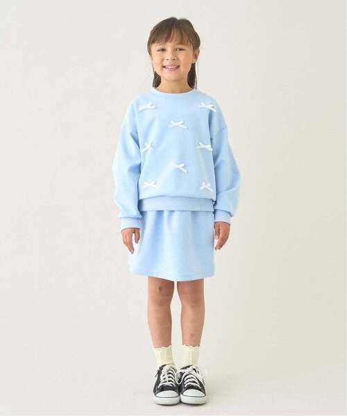 Lycee mine（リセマイン）の「【スクール対応】【パフスウェット】リボンプルオーバー（スウェット・キッズ・ブラック/サックスブルー/アイボリー・100cm/130cm/120cm/140cm/150cm/110cm）」の8枚目の写真