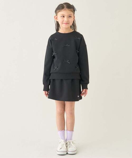 Lycee mine（リセマイン）の「【スクール対応】【パフスウェット】リボンプルオーバー（スウェット・キッズ・ブラック/サックスブルー/アイボリー・100cm/130cm/120cm/140cm/150cm/110cm）」の10枚目の写真