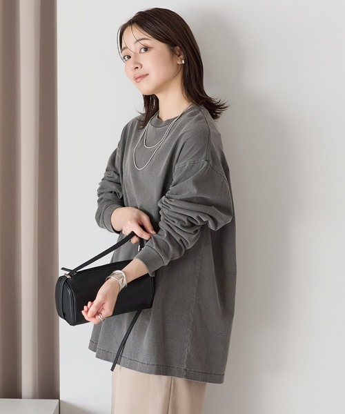 etre pret（エトレプレ）の「ヴィンテージライク ピグメントダイ長袖Tシャツ（Tシャツ/カットソー・レディース・オフホワイト/ブラック・MEDIUM/SMALL/X-LARGE/LARGE）」の6枚目の写真