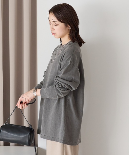 etre pret（エトレプレ）の「ヴィンテージライク ピグメントダイ長袖Tシャツ（Tシャツ/カットソー・レディース・オフホワイト/ブラック・MEDIUM/SMALL/X-LARGE/LARGE）」の7枚目の写真