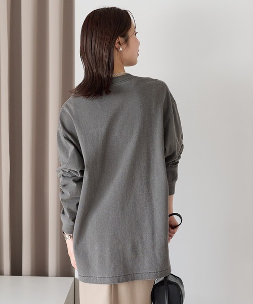 etre pret（エトレプレ）の「ヴィンテージライク ピグメントダイ長袖Tシャツ（Tシャツ/カットソー・レディース・オフホワイト/ブラック・MEDIUM/SMALL/X-LARGE/LARGE）」の9枚目の写真