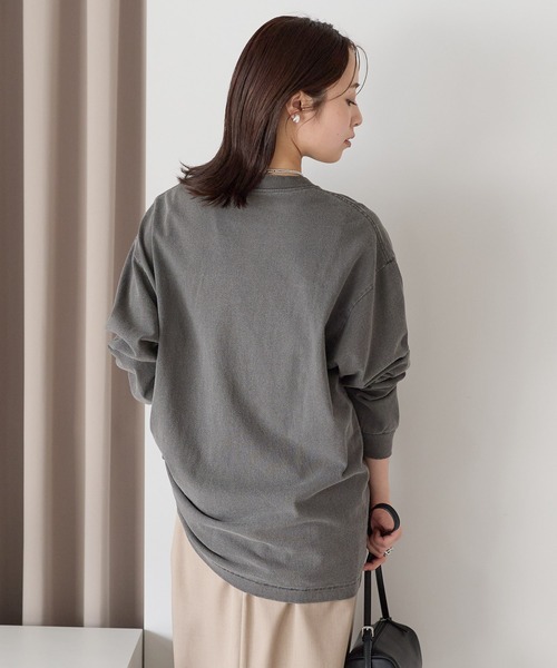 etre pret（エトレプレ）の「ヴィンテージライク ピグメントダイ長袖Tシャツ（Tシャツ/カットソー・レディース・オフホワイト/ブラック・MEDIUM/SMALL/X-LARGE/LARGE）」の10枚目の写真