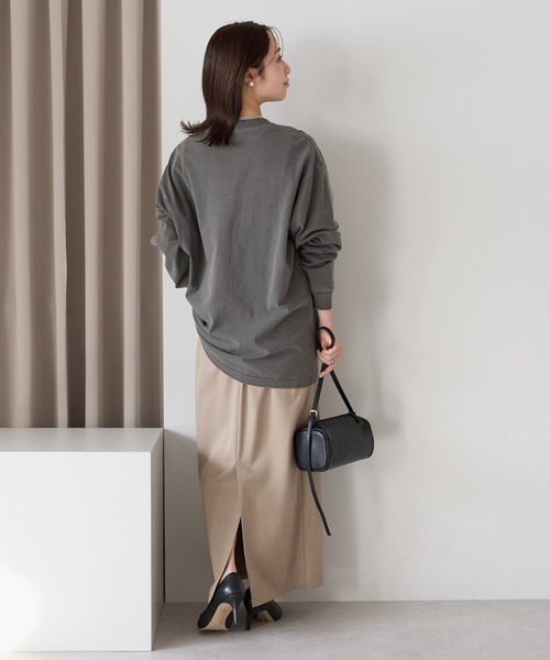 etre pret（エトレプレ）の「ヴィンテージライク ピグメントダイ長袖Tシャツ（Tシャツ/カットソー・レディース・オフホワイト/ブラック・MEDIUM/SMALL/X-LARGE/LARGE）」の18枚目の写真