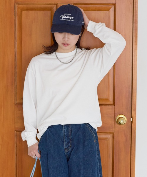etre pret（エトレプレ）の「ヴィンテージライク ピグメントダイ長袖Tシャツ（Tシャツ/カットソー・レディース・オフホワイト/ブラック・MEDIUM/SMALL/X-LARGE/LARGE）」の21枚目の写真