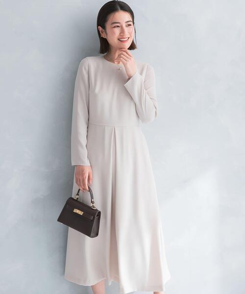 URBAN RESEARCH ROSSO WOMEN(アーバンリサーチ ロッソ)の「kaene シフォン合わせロングワンピース(ワンピース・レディース・ネイビー/ベージュ・MEDIUM)」の13枚目の写真