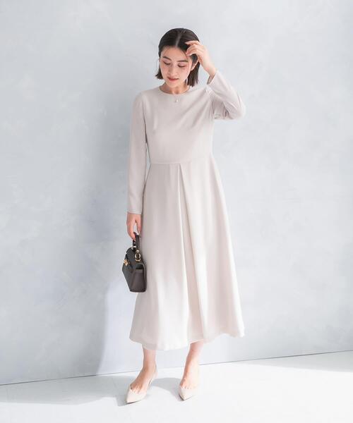 URBAN RESEARCH ROSSO WOMEN(アーバンリサーチ ロッソ)の「kaene シフォン合わせロングワンピース(ワンピース・レディース・ネイビー/ベージュ・MEDIUM)」の14枚目の写真