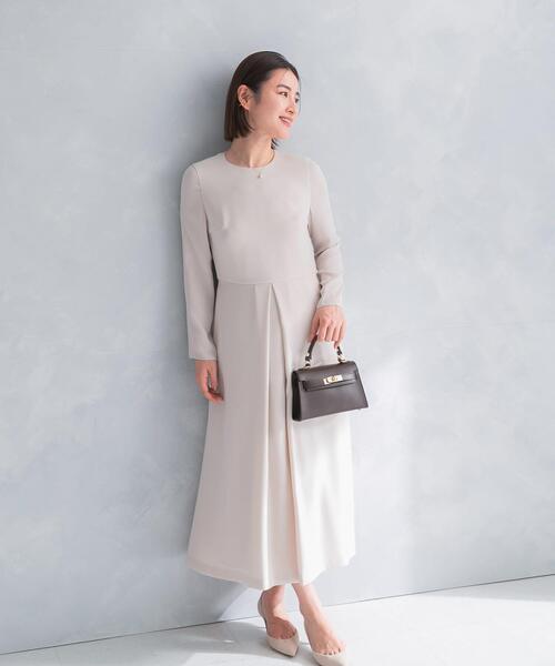 URBAN RESEARCH ROSSO WOMEN(アーバンリサーチ ロッソ)の「kaene シフォン合わせロングワンピース(ワンピース・レディース・ネイビー/ベージュ・MEDIUM)」の15枚目の写真