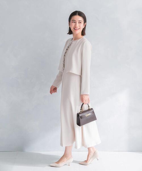 URBAN RESEARCH ROSSO WOMEN(アーバンリサーチ ロッソ)の「kaene シフォン合わせロングワンピース(ワンピース・レディース・ネイビー/ベージュ・MEDIUM)」の3枚目の写真