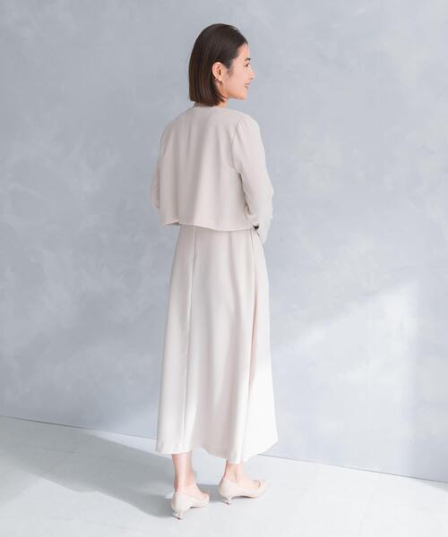 URBAN RESEARCH ROSSO WOMEN(アーバンリサーチ ロッソ)の「kaene シフォン合わせロングワンピース(ワンピース・レディース・ネイビー/ベージュ・MEDIUM)」の5枚目の写真