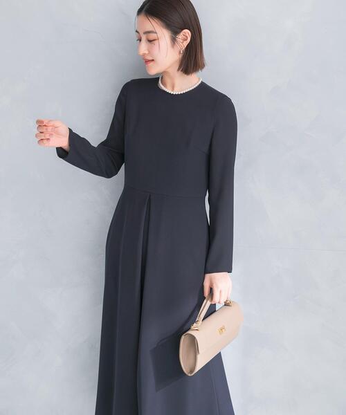 URBAN RESEARCH ROSSO WOMEN(アーバンリサーチ ロッソ)の「kaene シフォン合わせロングワンピース(ワンピース・レディース・ネイビー/ベージュ・MEDIUM)」の8枚目の写真