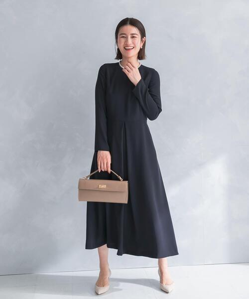 URBAN RESEARCH ROSSO WOMEN(アーバンリサーチ ロッソ)の「kaene シフォン合わせロングワンピース(ワンピース・レディース・ネイビー/ベージュ・MEDIUM)」の9枚目の写真