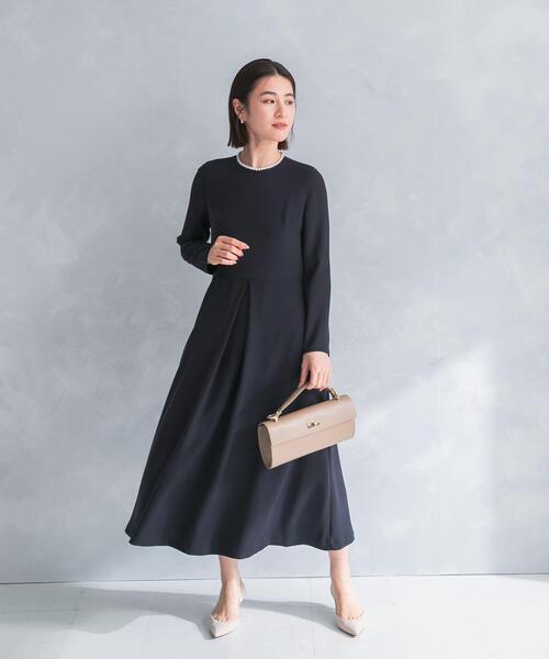 URBAN RESEARCH ROSSO WOMEN(アーバンリサーチ ロッソ)の「kaene シフォン合わせロングワンピース(ワンピース・レディース・ネイビー/ベージュ・MEDIUM)」の11枚目の写真