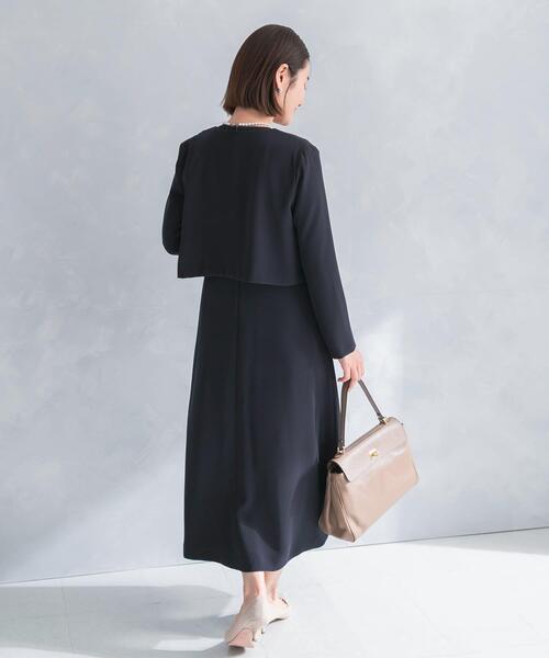 URBAN RESEARCH ROSSO WOMEN(アーバンリサーチ ロッソ)の「kaene シフォン合わせロングワンピース(ワンピース・レディース・ネイビー/ベージュ・MEDIUM)」の17枚目の写真