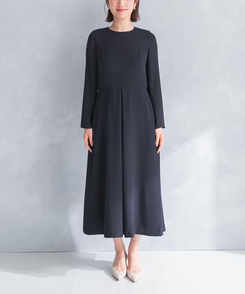 URBAN RESEARCH ROSSO WOMEN(アーバンリサーチ ロッソ)の「kaene シフォン合わせロングワンピース(ワンピース・レディース・ネイビー/ベージュ・MEDIUM)」の18枚目の写真