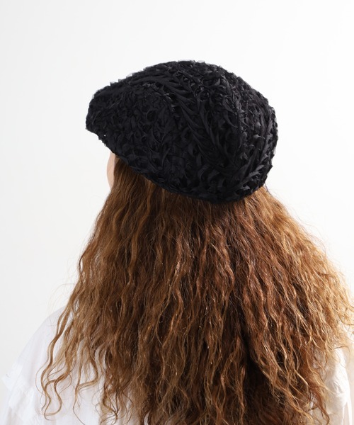 Sense of Grace(センスオブグレース)の「レース使い ハンチング(ハンチング/ベレー帽・レディース・アイボリー/ブラック・FREE)」の10枚目の写真