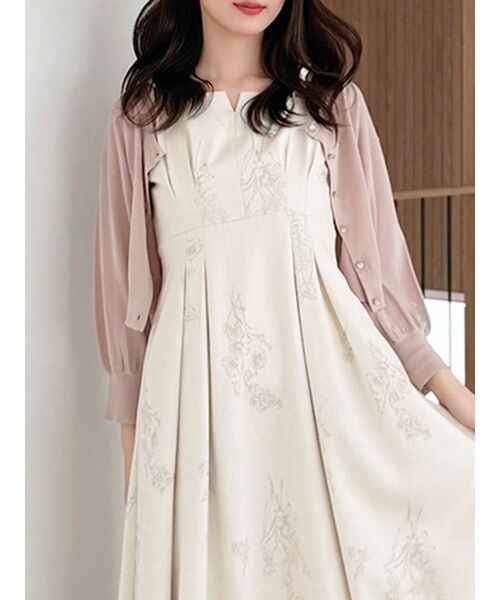 MERCURYDUO（マーキュリーデュオ）の「2WAYシアーコンパクトカーディガン（カーディガン/ボレロ・レディース・ベビーピンク/ブラック/オフホワイト/グリーン・FREE）」の4枚目の写真