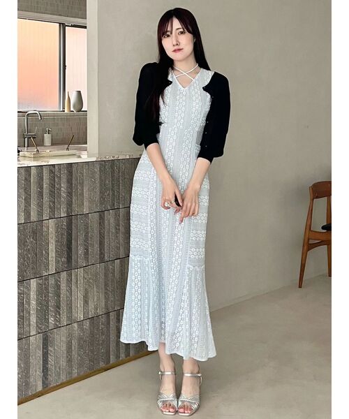 MERCURYDUO（マーキュリーデュオ）の「2WAYシアーコンパクトカーディガン（カーディガン/ボレロ・レディース・ベビーピンク/ブラック/オフホワイト/グリーン・FREE）」の18枚目の写真