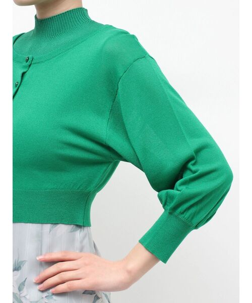 MERCURYDUO（マーキュリーデュオ）の「2WAYシアーコンパクトカーディガン（カーディガン/ボレロ・レディース・ベビーピンク/ブラック/オフホワイト/グリーン・FREE）」の12枚目の写真