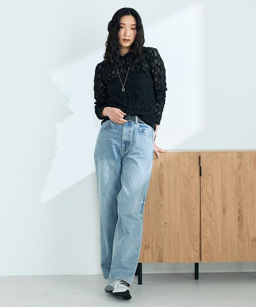 fredy emue（フレディエミュ）の「コットンレースフーディ（Tシャツ/カットソー・レディース・ブラック/オフホワイト・38）」の3枚目の写真