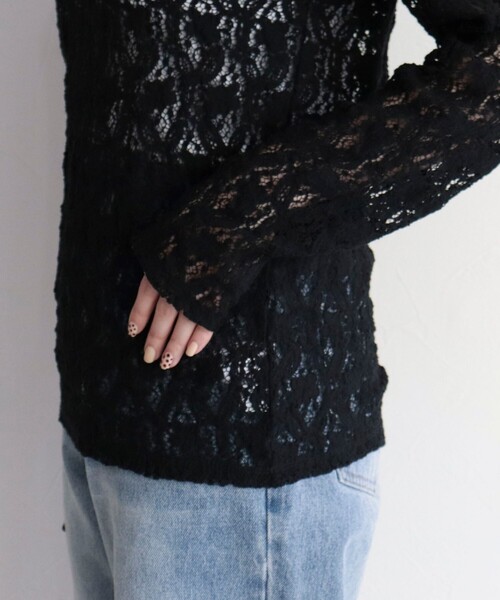 fredy emue（フレディエミュ）の「コットンレースフーディ（Tシャツ/カットソー・レディース・ブラック/オフホワイト・38）」の17枚目の写真