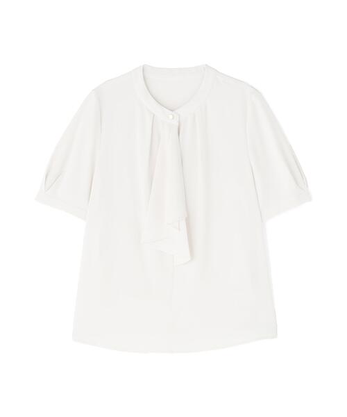 NATURAL BEAUTY BASIC(ナチュラルビューティーベーシック)の「◇ラッフルボウタイブラウス半袖(シャツ/ブラウス・レディース・ベージュ/イエロー/オフホワイト・SMALL/MEDIUM)」の16枚目の写真