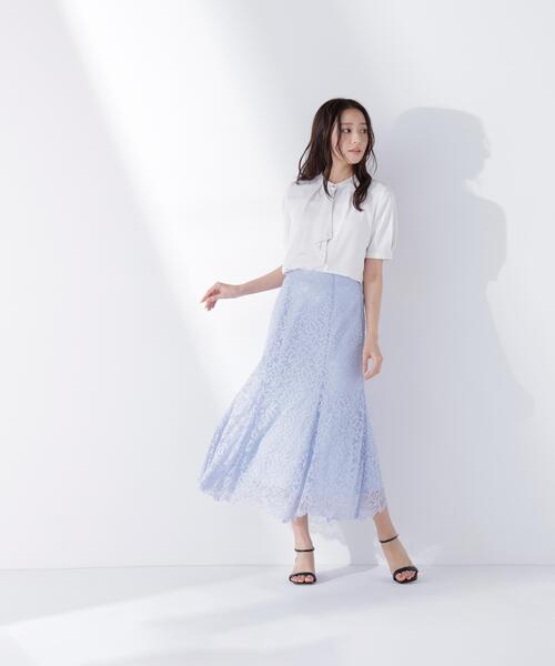 NATURAL BEAUTY BASIC(ナチュラルビューティーベーシック)の「◇ラッフルボウタイブラウス半袖(シャツ/ブラウス・レディース・ベージュ/イエロー/オフホワイト・SMALL/MEDIUM)」の17枚目の写真