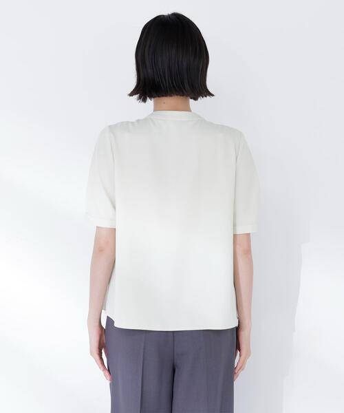 NATURAL BEAUTY BASIC(ナチュラルビューティーベーシック)の「◇ラッフルボウタイブラウス半袖(シャツ/ブラウス・レディース・ベージュ/イエロー/オフホワイト・SMALL/MEDIUM)」の11枚目の写真