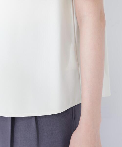 NATURAL BEAUTY BASIC(ナチュラルビューティーベーシック)の「◇ラッフルボウタイブラウス半袖(シャツ/ブラウス・レディース・ベージュ/イエロー/オフホワイト・SMALL/MEDIUM)」の14枚目の写真