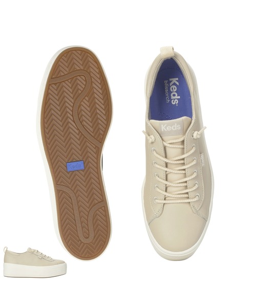 Keds(ケッズ)の「Keds ケッズ スカイラー スリップオン レザー ナチュラルホワイト(スニーカー・レディース・オフホワイト・22.5cm/25.0cm/24.5cm/24.0cm/23.5cm/23.0cm)」の5枚目の写真