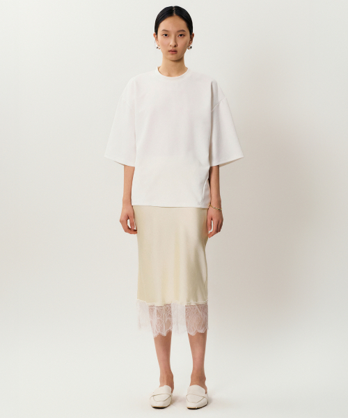 MAYVERU(メイバーユー)の「Amid T-shirt _ Ivory(Tシャツ/カットソー・レディース・その他・FREE)」の2枚目の写真