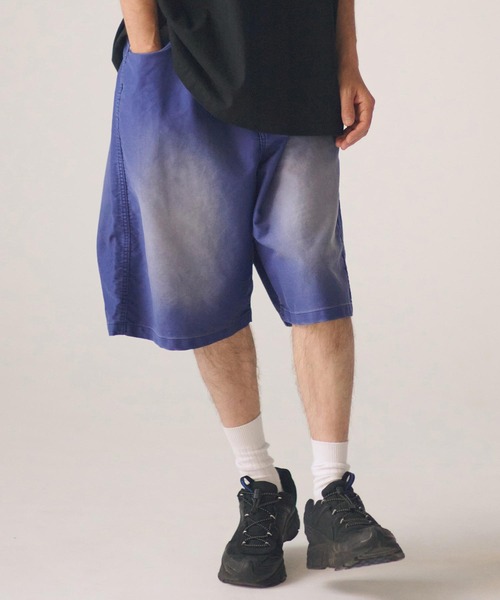 ADAM PATEK(アダムパテック)の「mp14756-blasted light moleskin wide shorts ショートパンツ(AP2618014)(その他パンツ・メンズ・ブルー/ブラック・2/1)」の18枚目の写真
