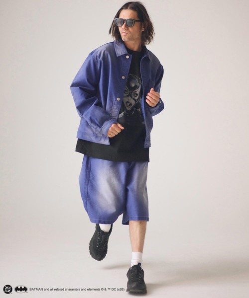 ADAM PATEK(アダムパテック)の「mp14756-blasted light moleskin wide shorts ショートパンツ(AP2618014)(その他パンツ・メンズ・ブルー/ブラック・2/1)」の22枚目の写真